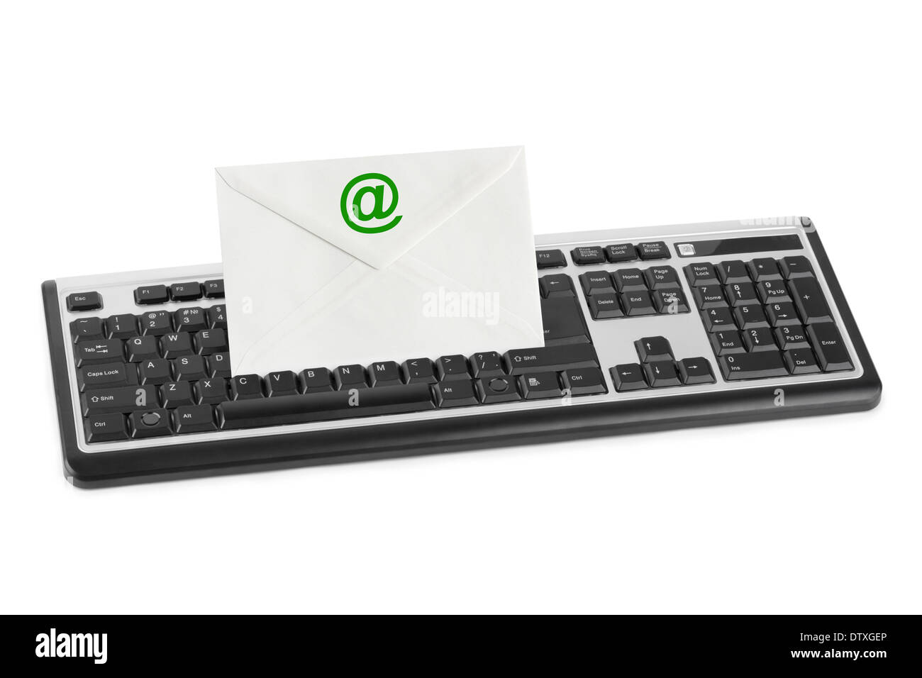 Computer keyboard and email letter Stock Photo Alamy