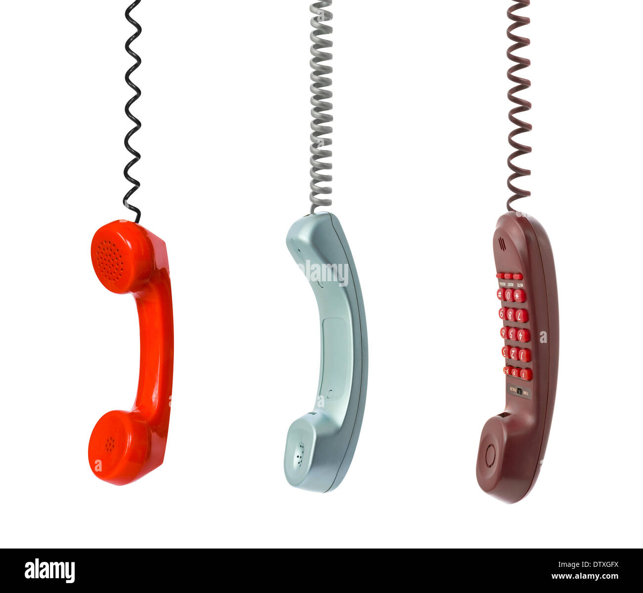 Set of telephone receiver Stock Photo Alamy