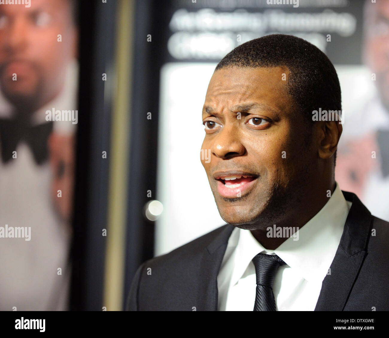 Toronto, Canada. 24th Feb 2014. In celebration of Black History Month, CFC presents An Evening Honouring Chris Tucker at the Cineplex Odeon Varsity and VIP Cinemas. Chris Tucker red carpet arrival. Credit:  EXImages/Alamy Live News Stock Photo