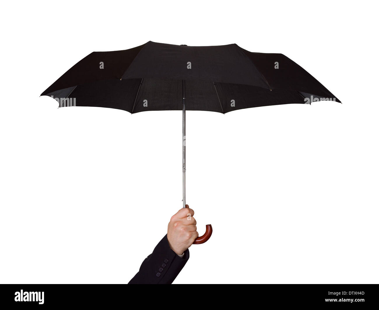 Hand with umbrella Stock Photo Alamy
