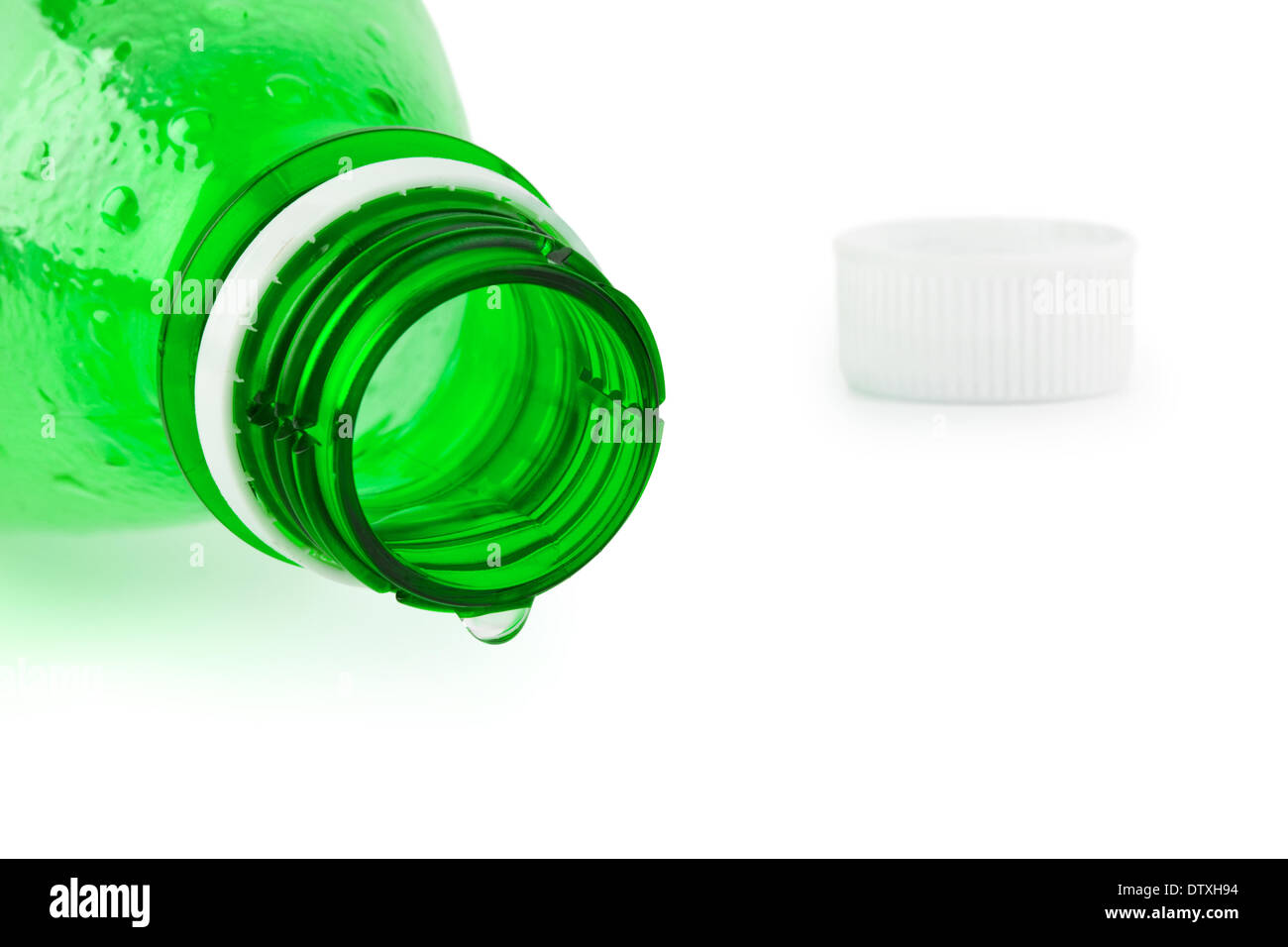 Empty bottle and water drop Stock Photo Alamy