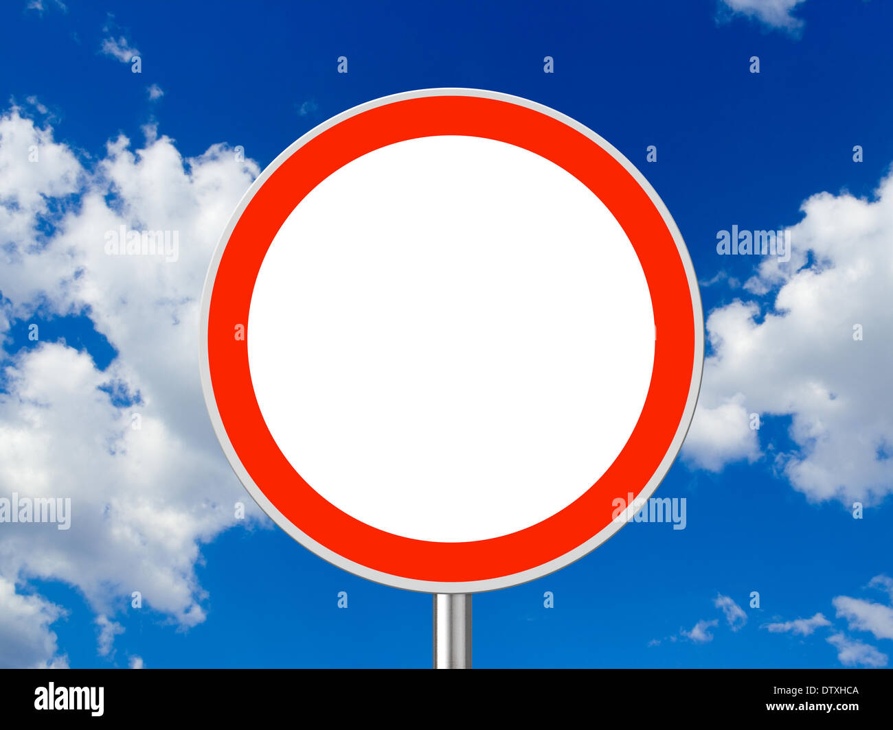 Circle traffic sign Stock Photo Alamy