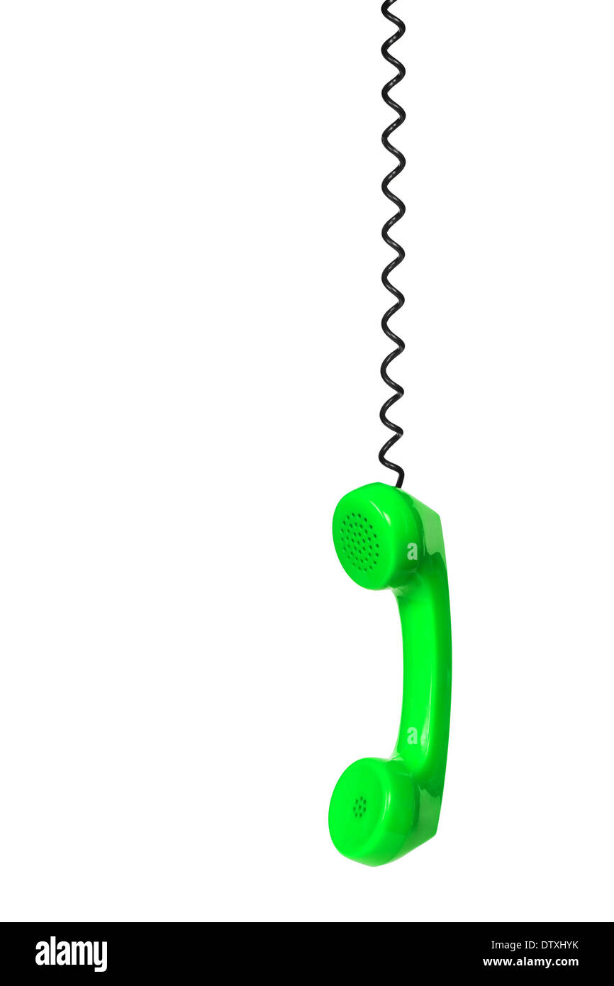 Telephone receiver and cable Stock Photo Alamy