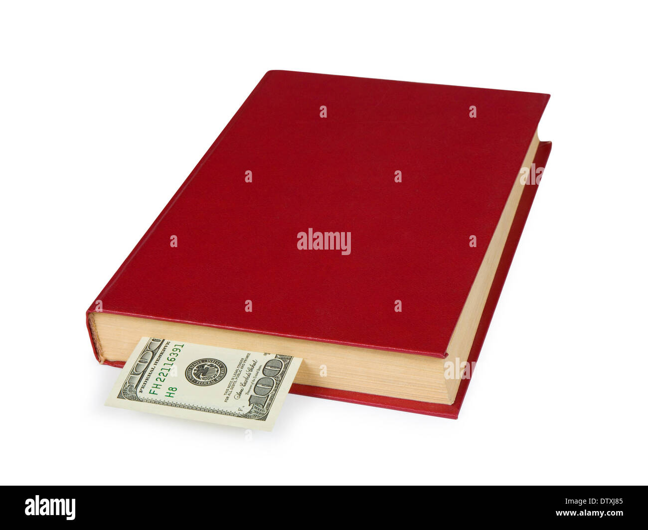 Money in book Stock Photo - Alamy