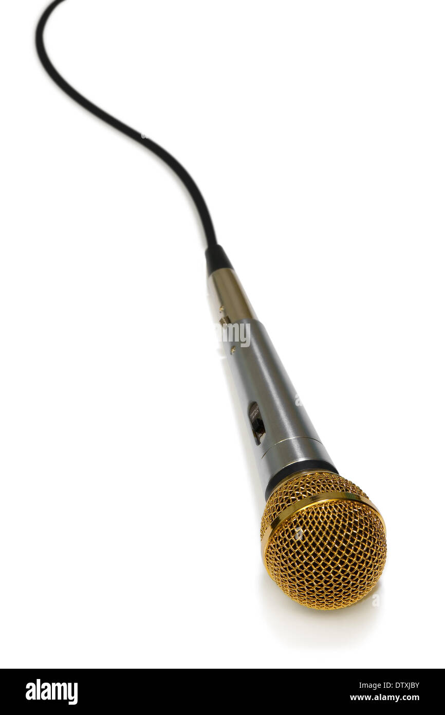 Microphone and cable Stock Photo Alamy