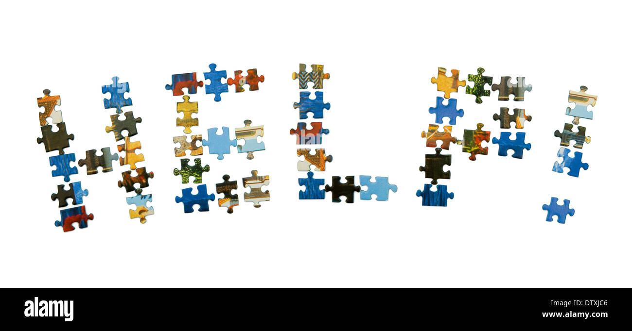 Word Help - puzzle Stock Photo - Alamy
