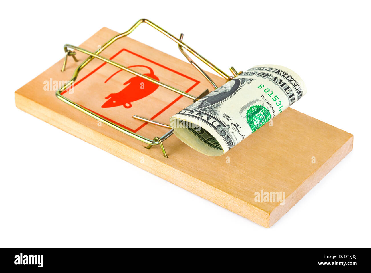 Mousetrap And Money Stock Photo - Alamy