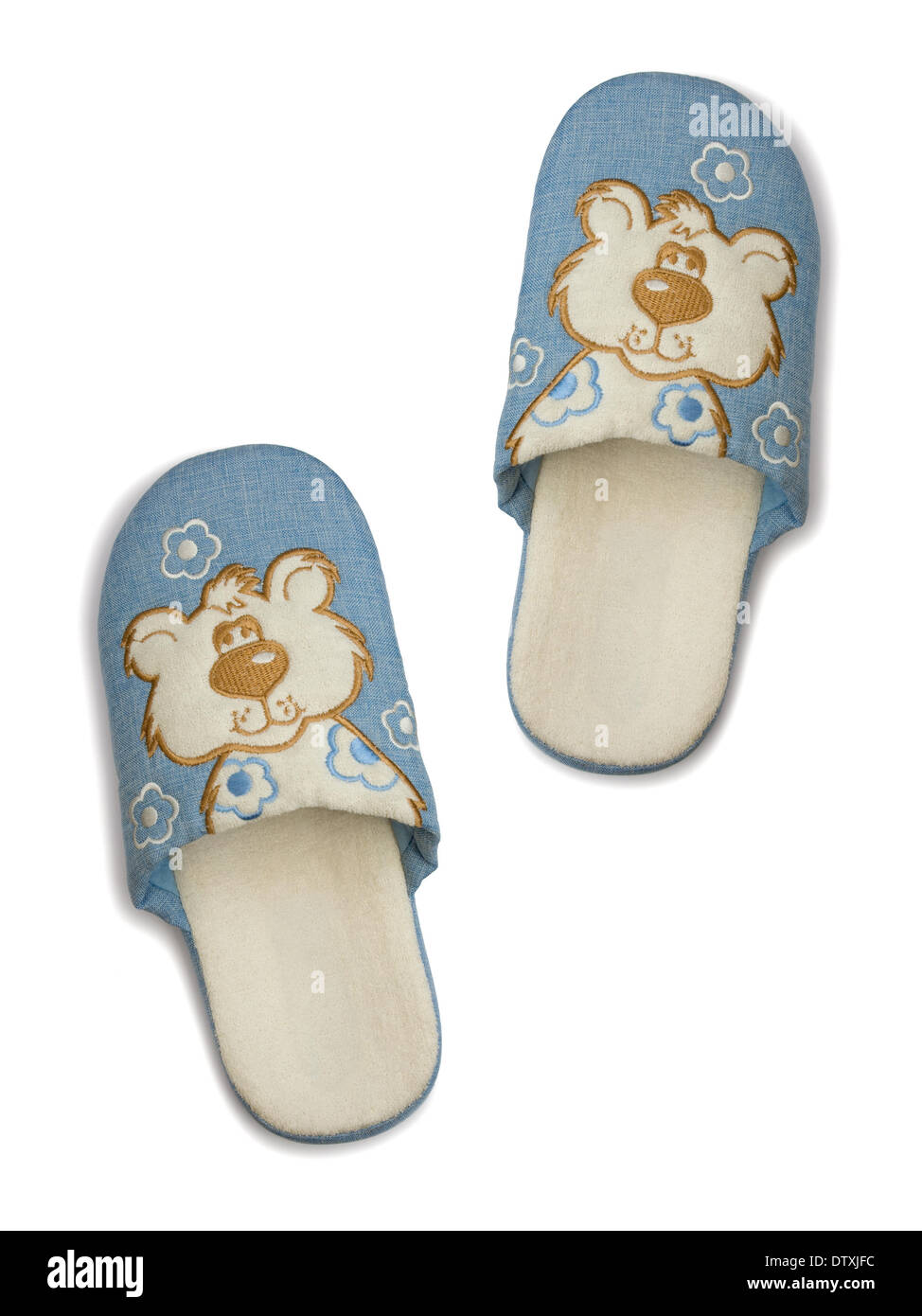 Childlike slippers Stock Photo