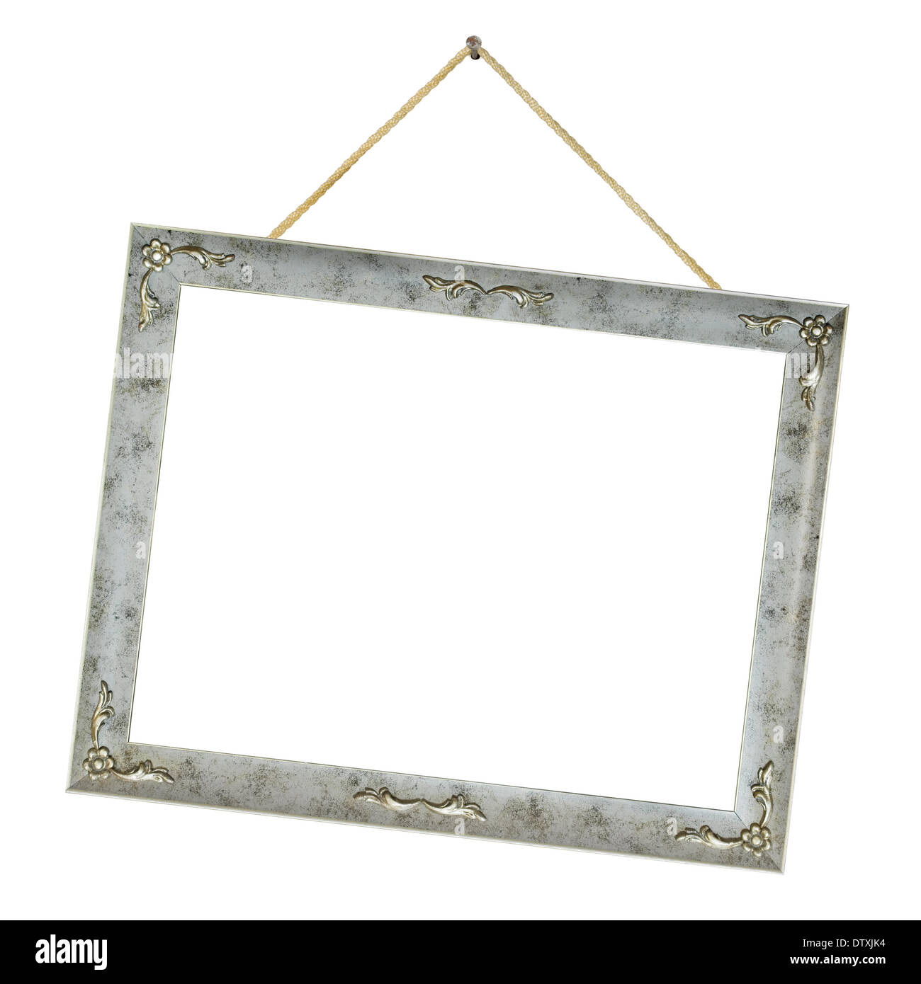 Retro frame on string Stock Photo Alamy