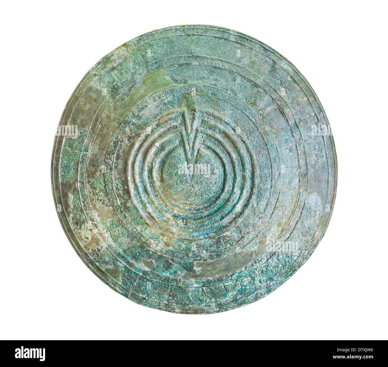 Bronze shield in Delphi museum Stock Photo