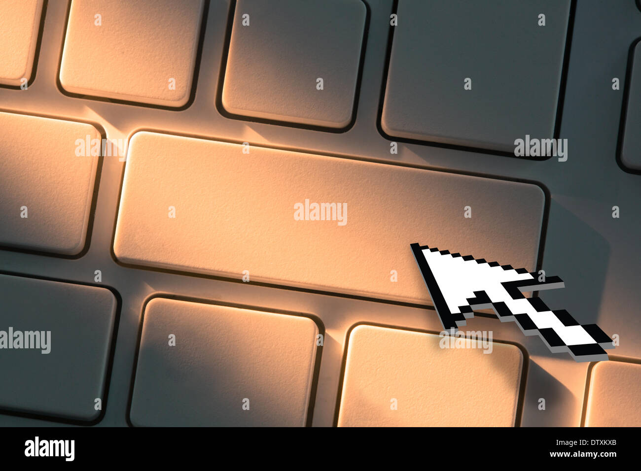 Close up on arrow clicking on keyboard Stock Photo Alamy