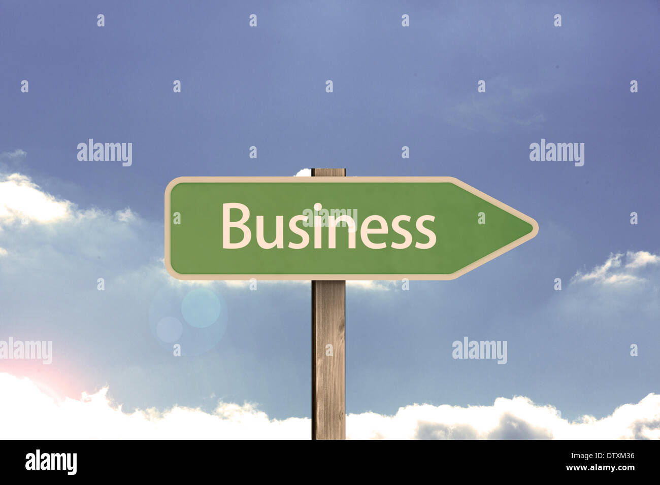 Business road sign Stock Photo Alamy