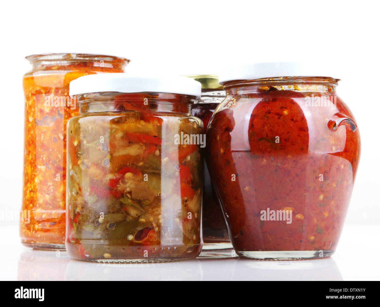 Preserved Vegetables On White Background Stock Photo Alamy