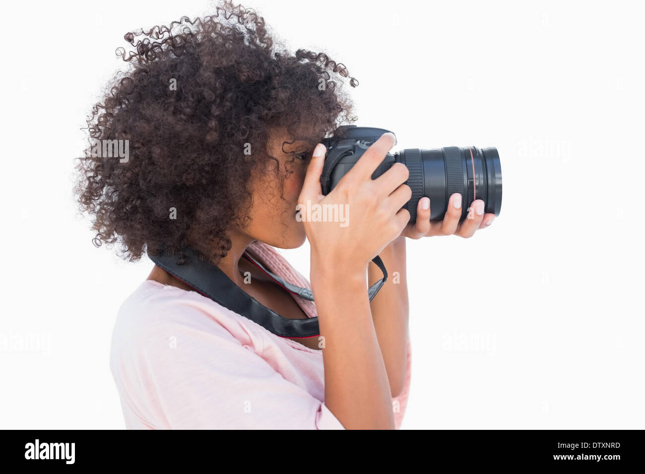 Pretty woman afro hair taking hi-res stock photography and images - Alamy