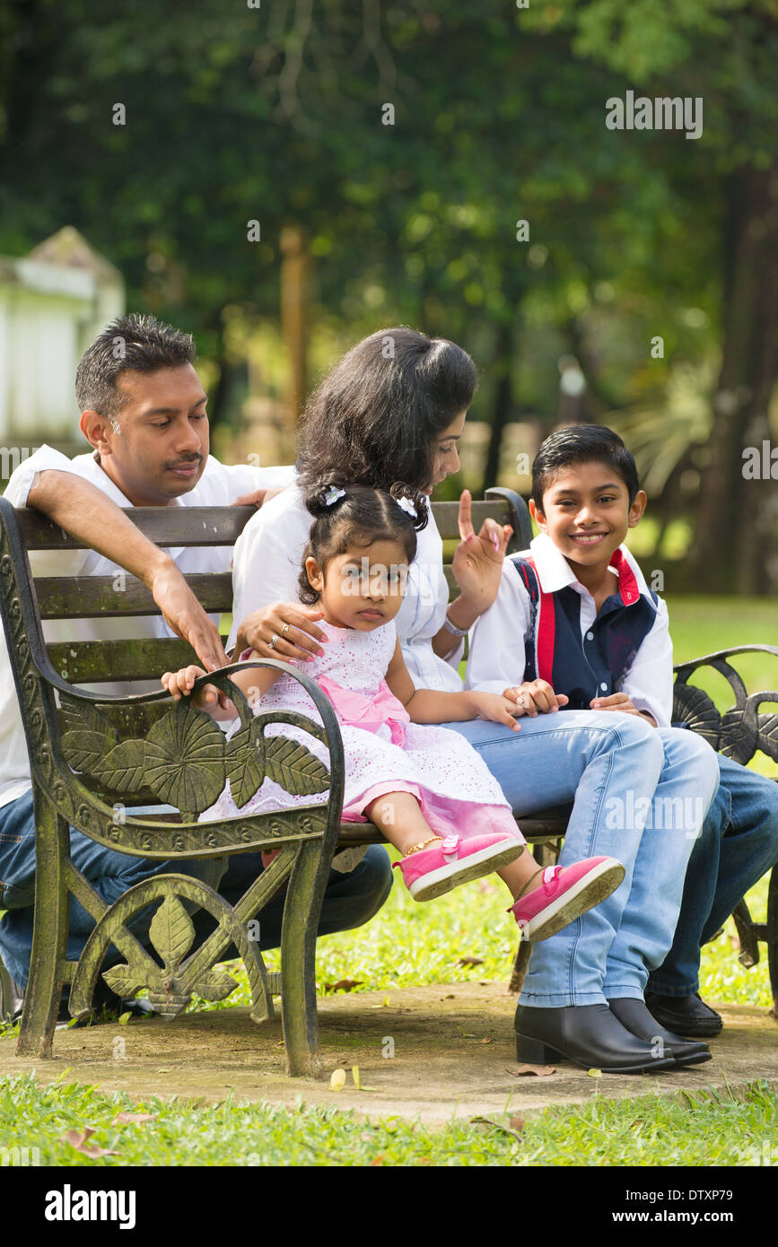 Indian girl sitting on bench hi-res stock photography and images - Alamy