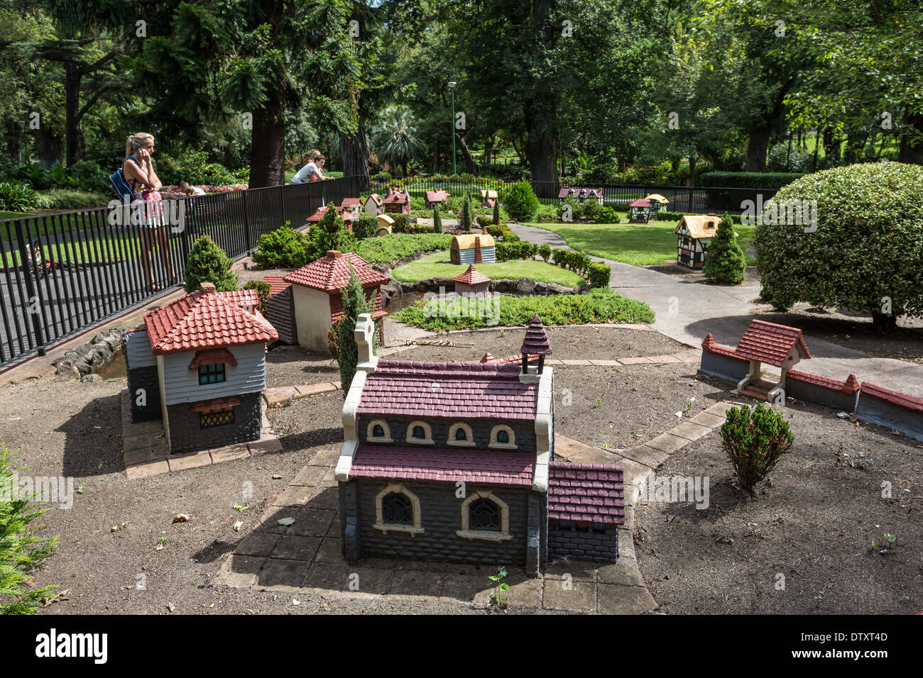 Miniature Tudor Village, a major tourist attraction in Fitzroy Gardens Melbourne Stock Photo