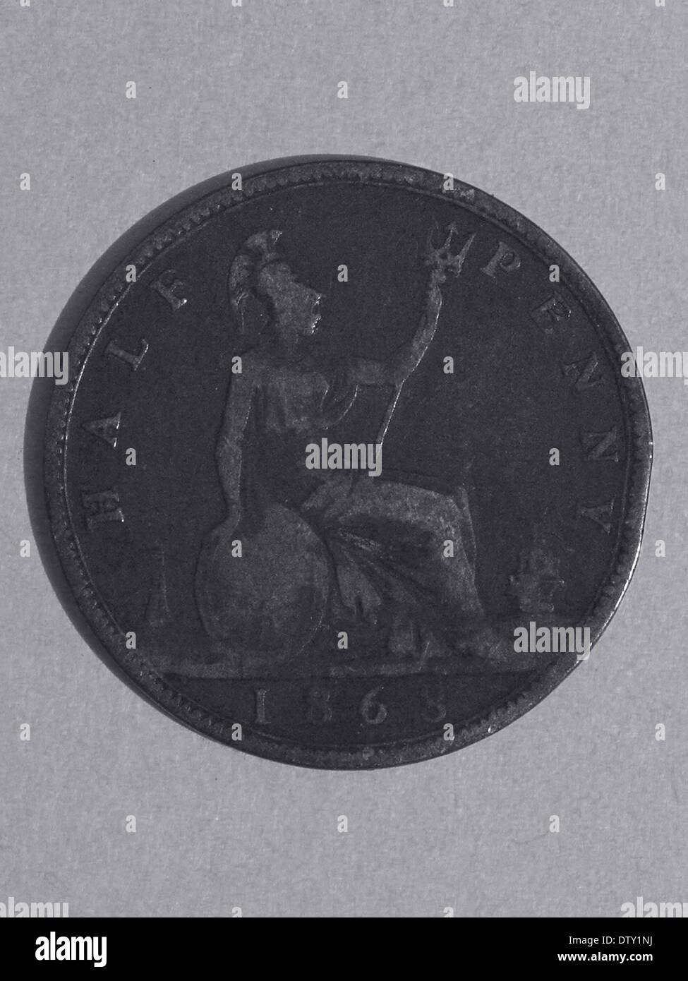 Australian half-penny 1868 Stock Photo