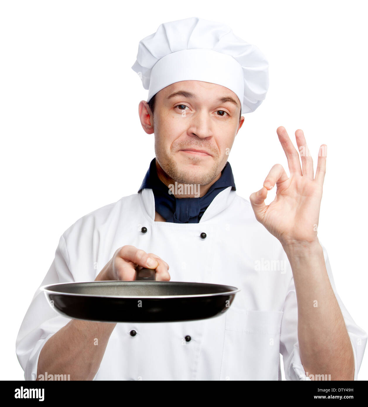 chef holding pan Stock Photo - Alamy