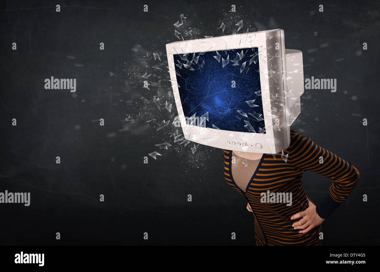 Exploding Computer Screen High Resolution Stock Photography and Images ...