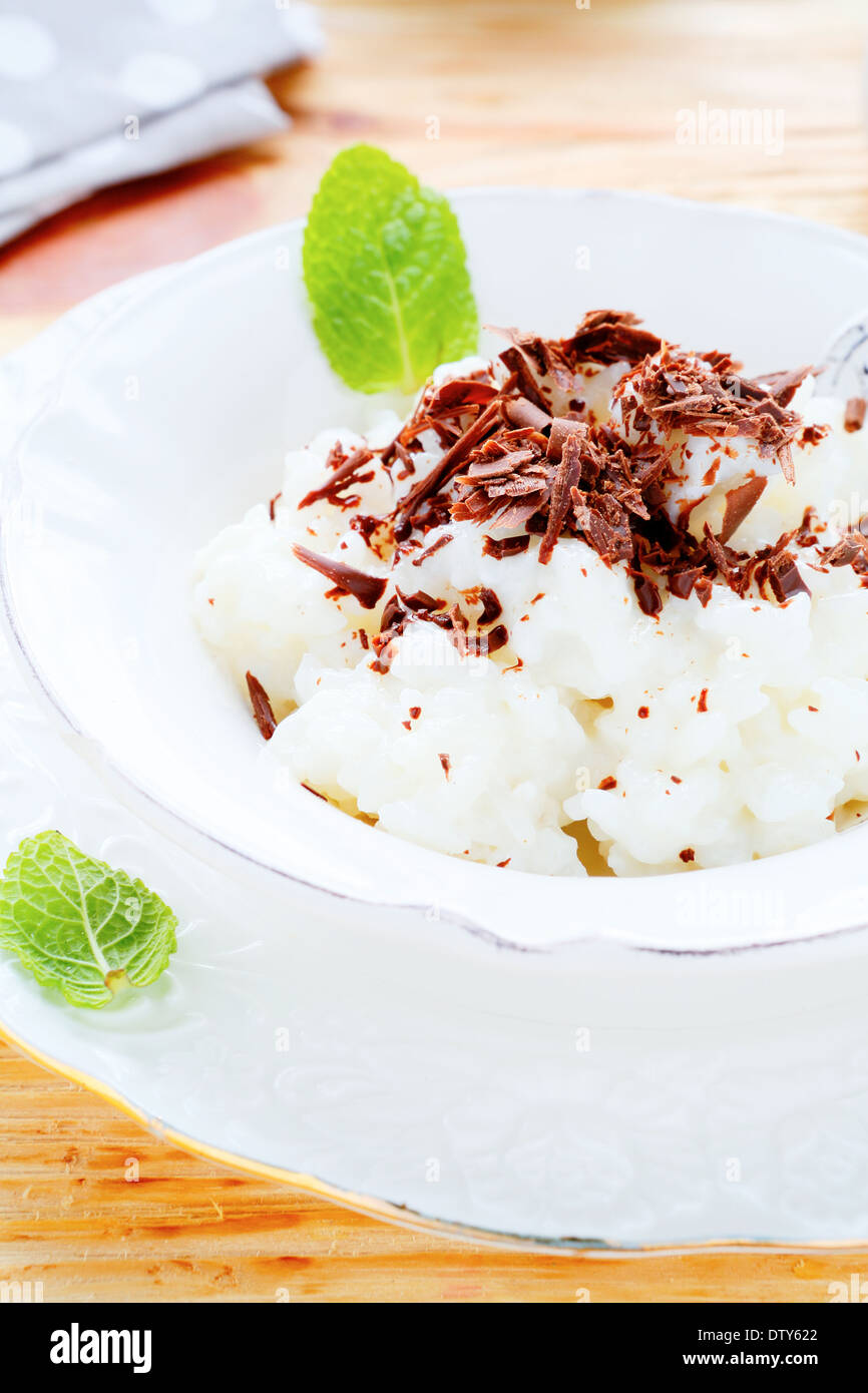 Chocolate rice pudding hi-res stock photography and images - Alamy