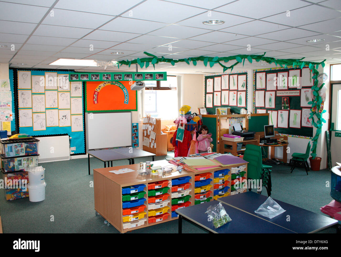 Primary school classroom Stock Photo