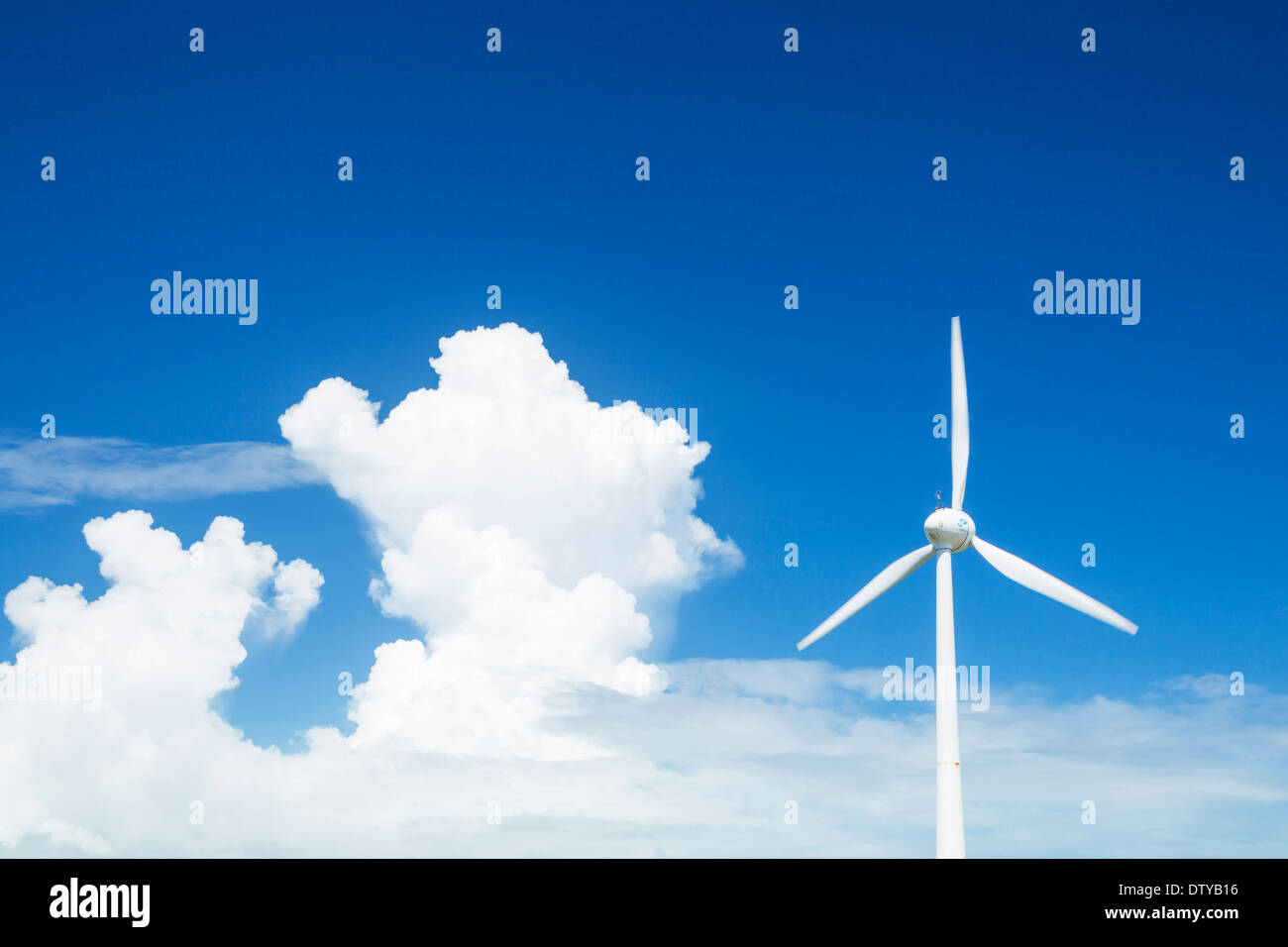Wind turbine and sky Stock Photo