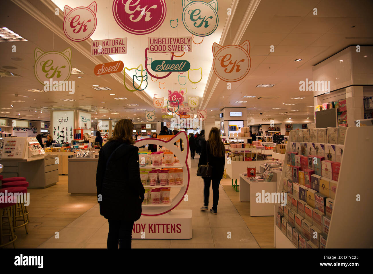 Candy Kittens Display on Ground Floor of Selfridges in Oxford Circus - London UK Stock Photo
