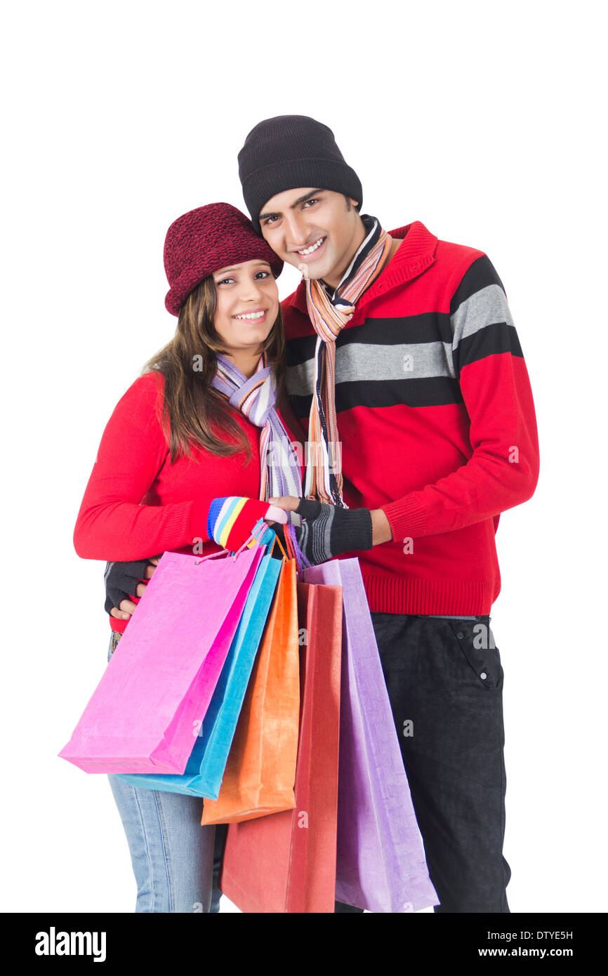Girls and boys shopping online