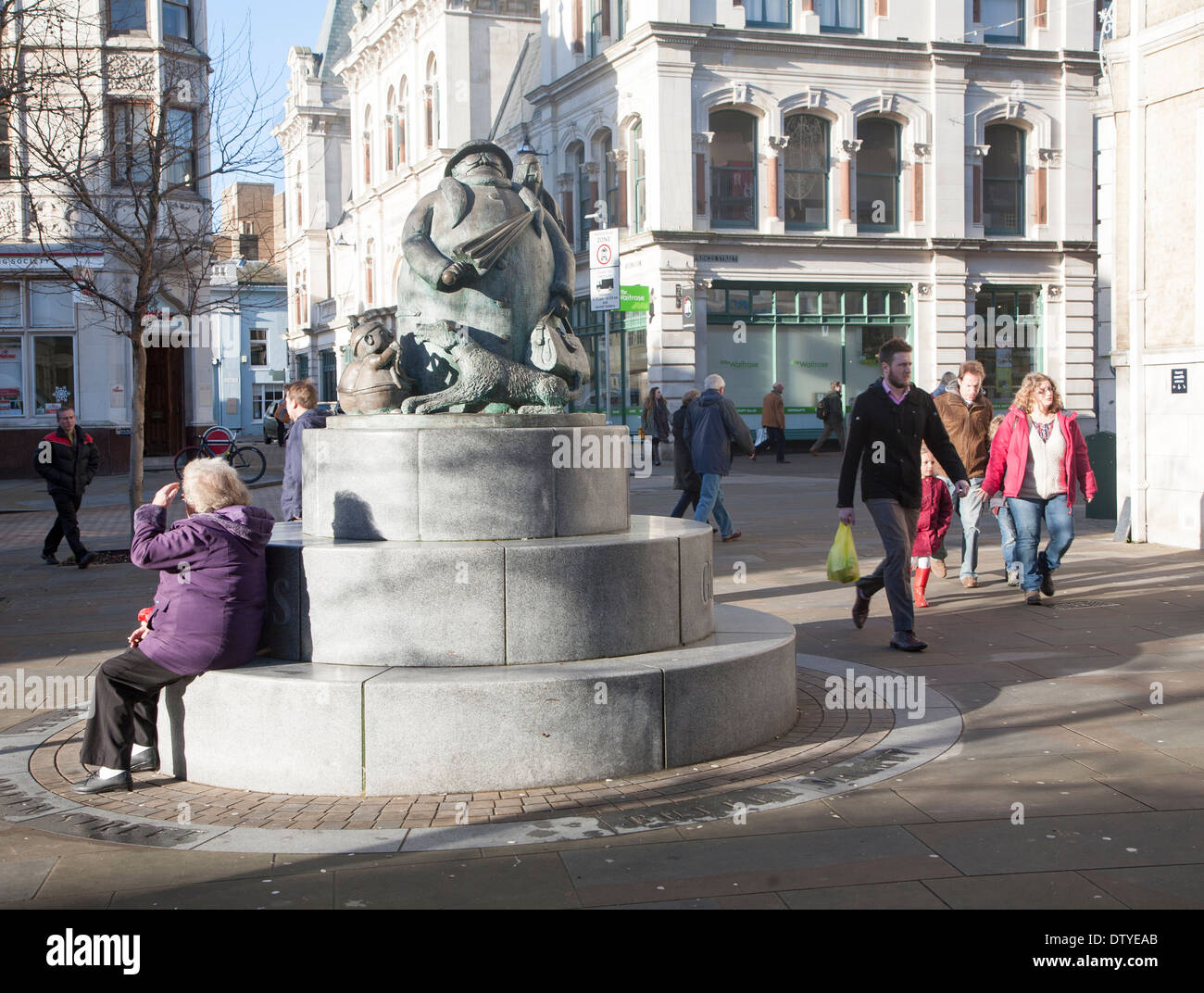 Giles Granma statue in Ipswich, Suffolk, England Stock Photo Alamy