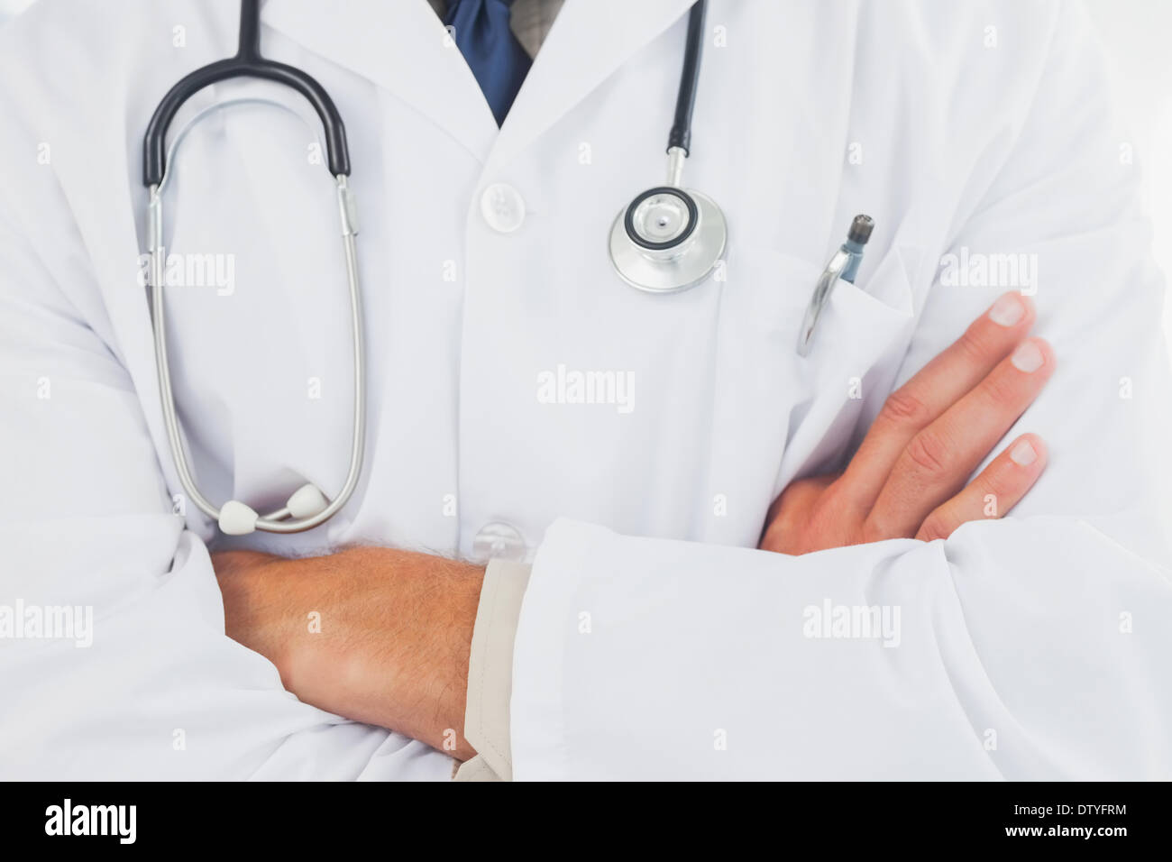 Doctor wearing lab coat Stock Photo Alamy