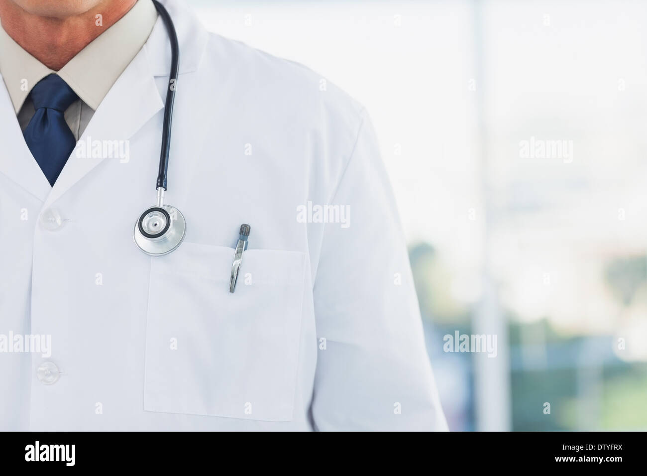 Doctor wearing lab coat Stock Photo Alamy