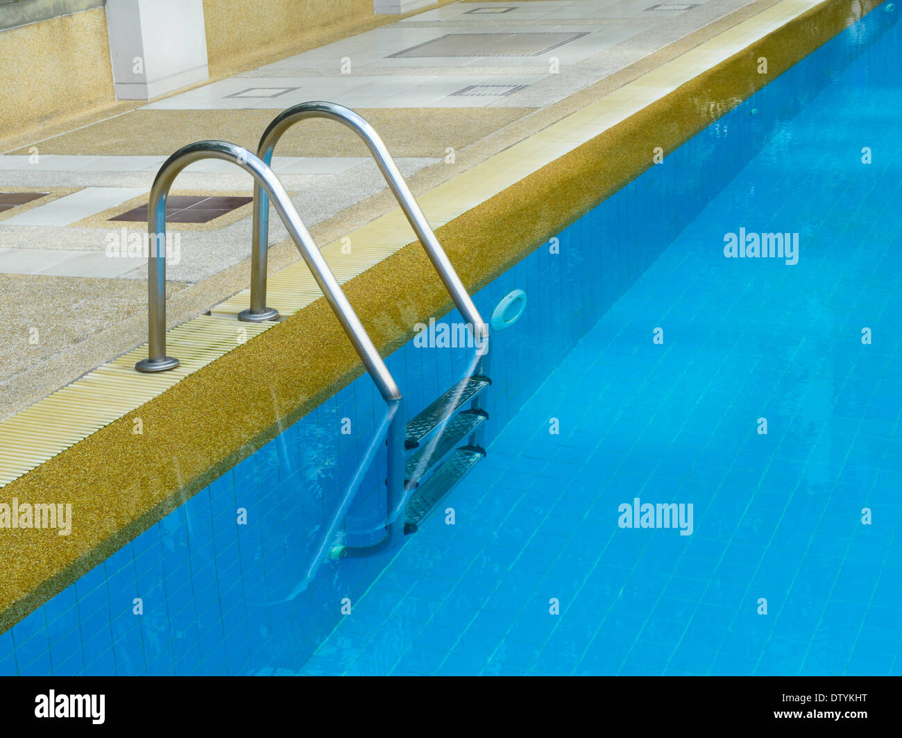 Grab bars ladder in swimming pool in daylight Stock Photo Alamy