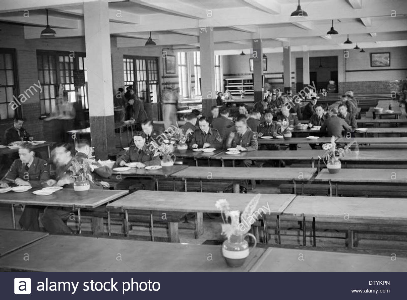 Interior of the airmen's mess at RAF Uxbridge, Middlesex, 23 July Stock ...