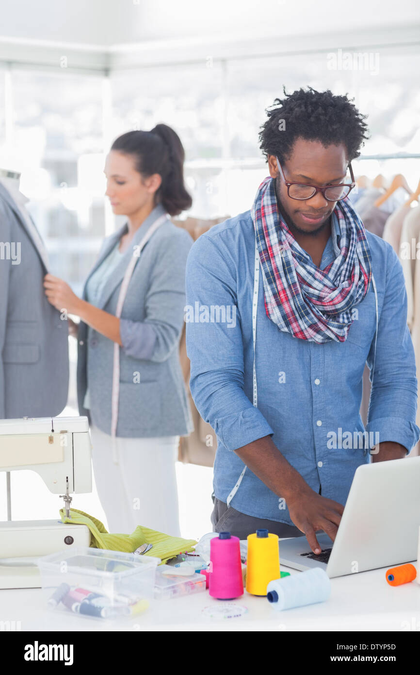 Team of creative designers working together Stock Photo