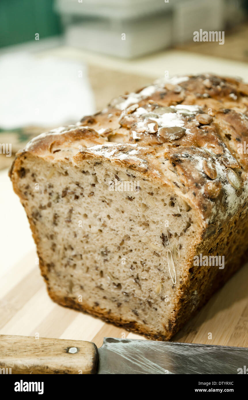 Cutting home made bread hi-res stock photography and images - Alamy