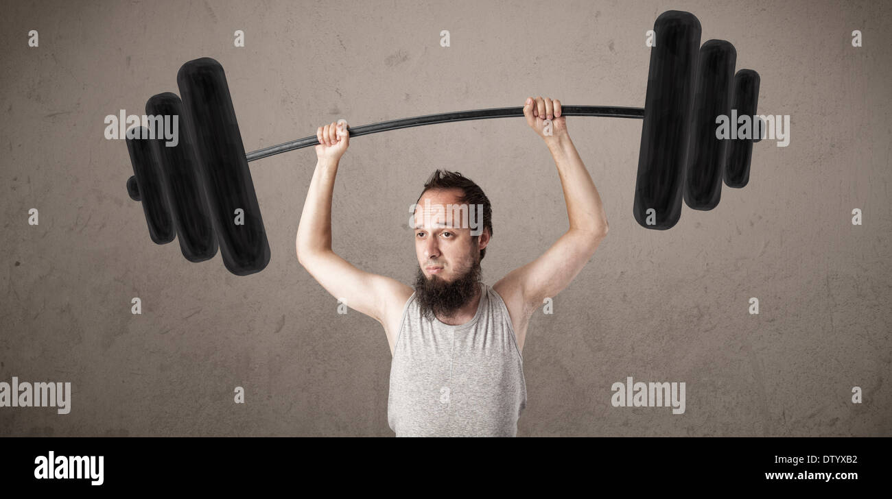 Skinny man lifting weights hires stock photography and images Alamy