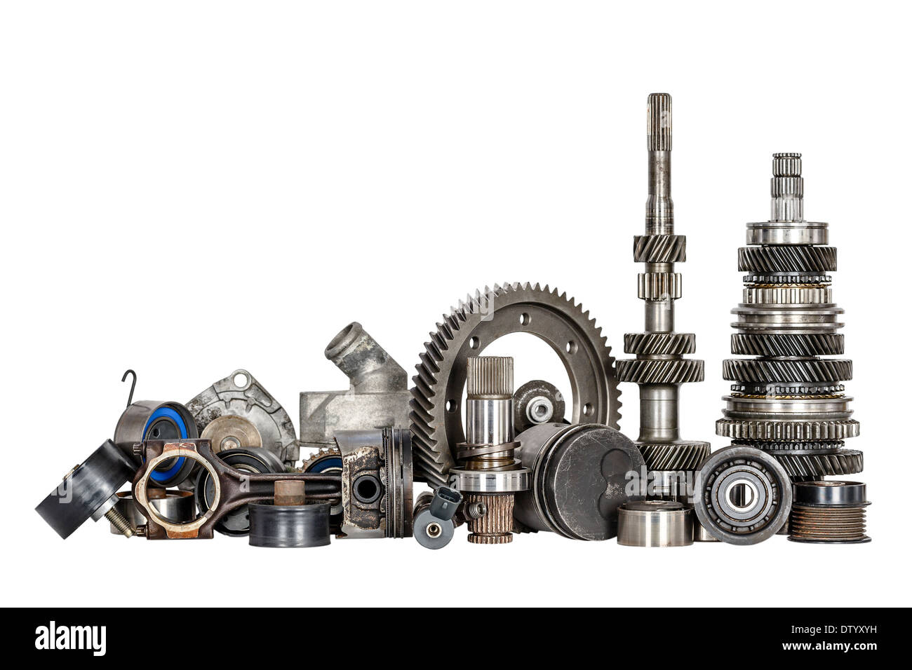 Set of various car parts Stock Photo - Alamy