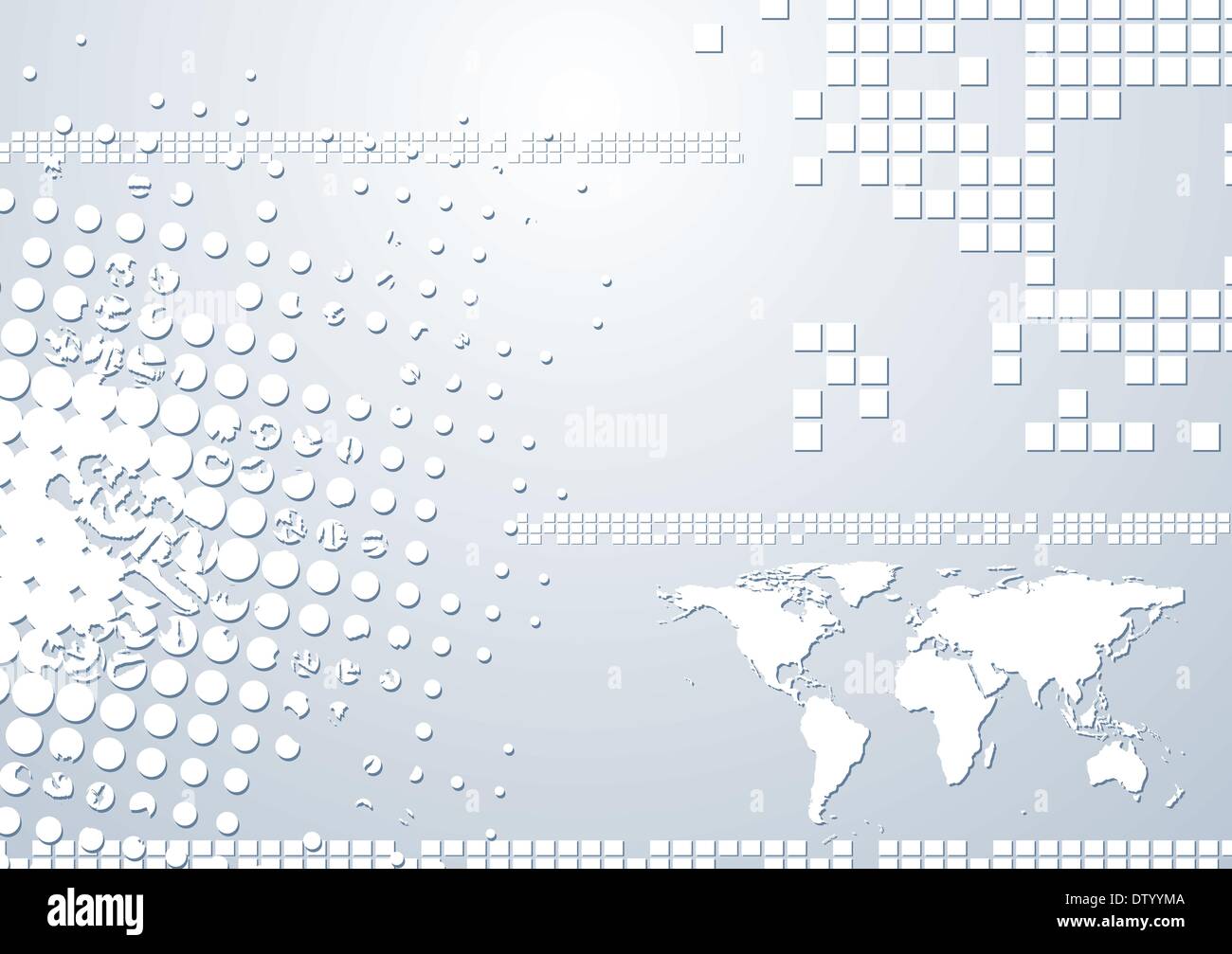 Tech geometry world map background hi-res stock photography and images ...