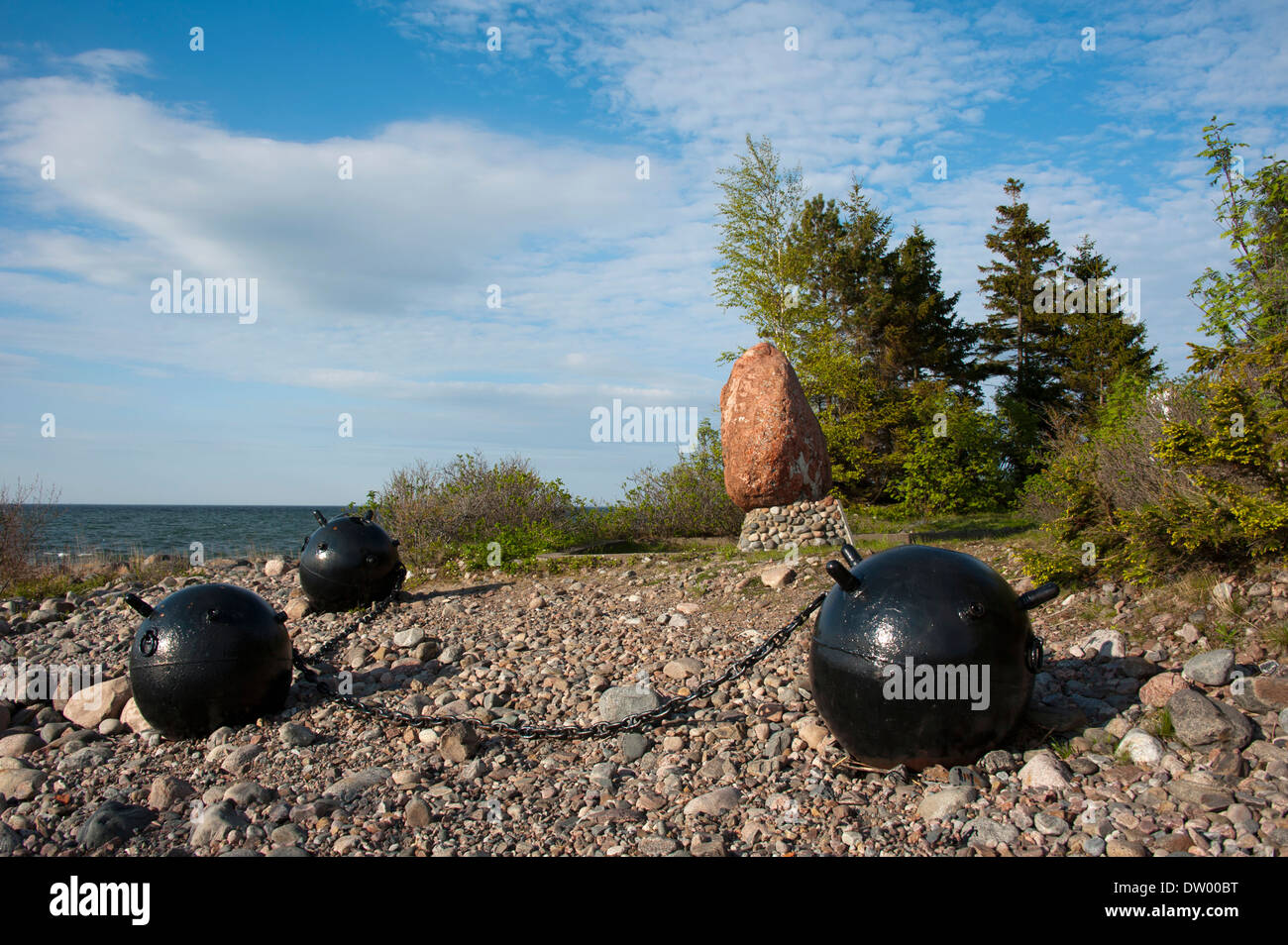 World War II memorial, Juminda, Juminda Peninsula, Lahemaa National Park, Estonia, Baltic States Stock Photo