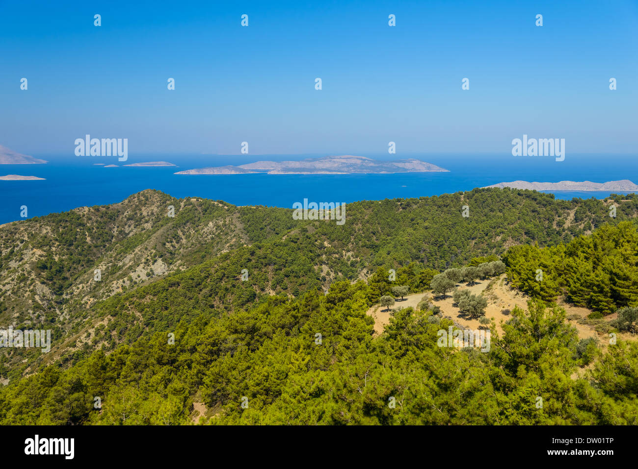 view of the sea from a height Stock Photo