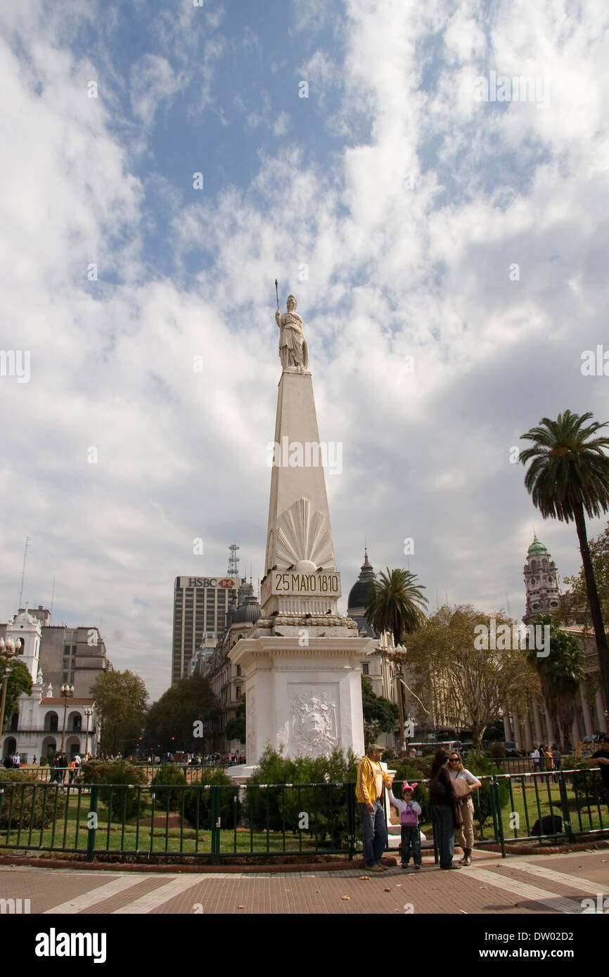 Obelisk mayo, plaza de mayo, buenos aires, argentine Stock Photo