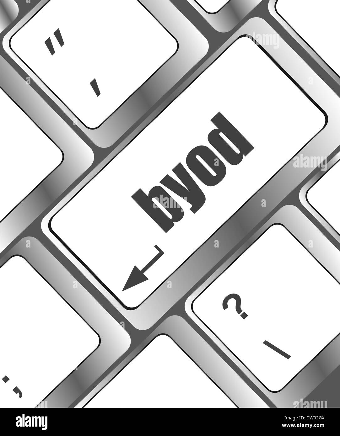 Byod keyboard key of a notebook computer Stock Photo Alamy