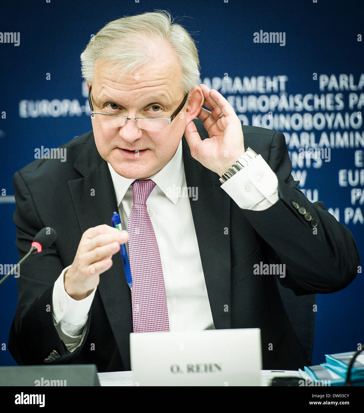 Olli Rehn the European Commissioner in charge of the Monetary Affairs 