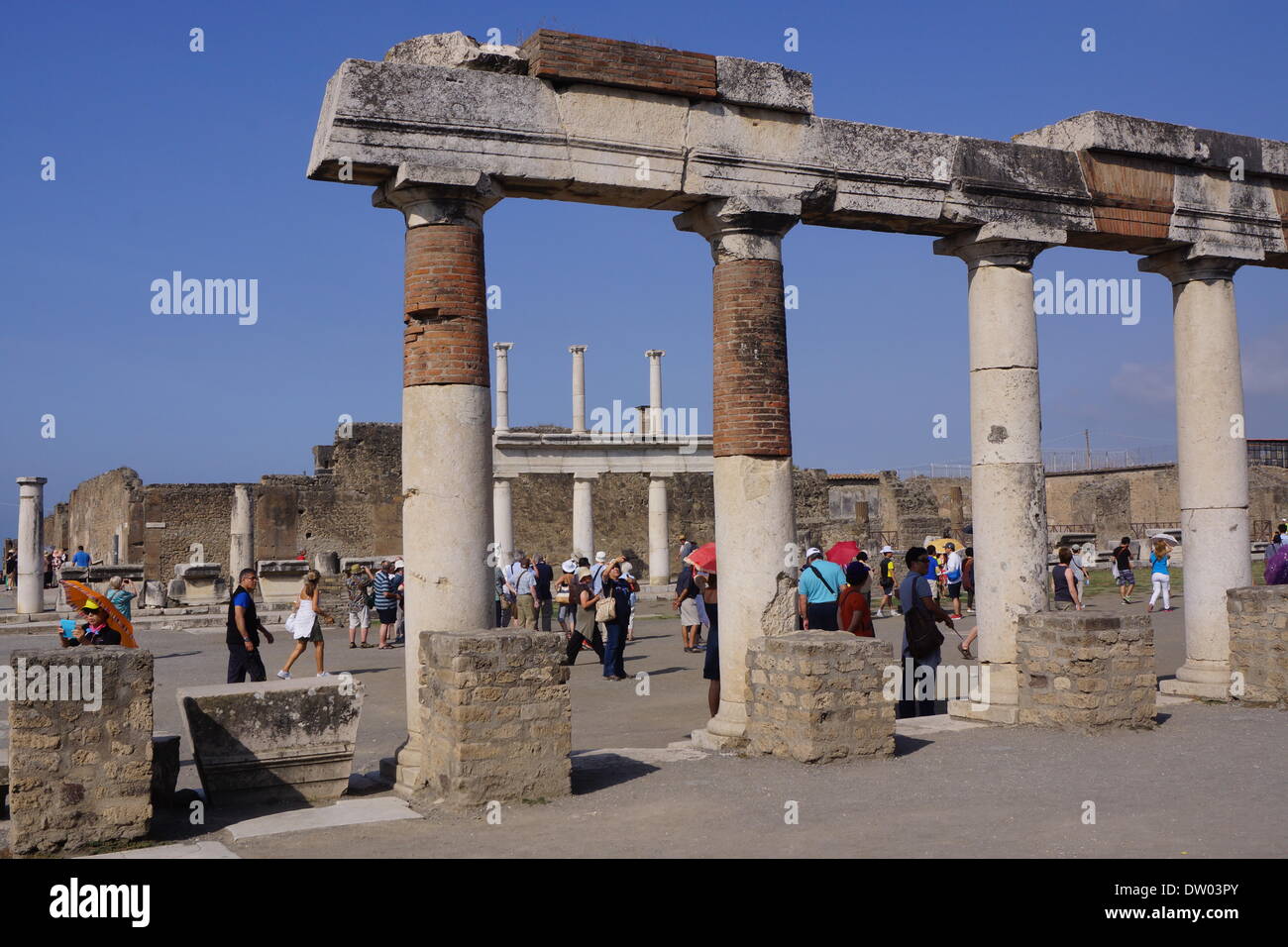 the forum,pompeji,italy Stock Photo