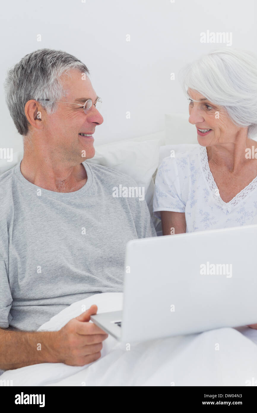 Cheerful mature couple using hi-res stock photography and images - Alamy