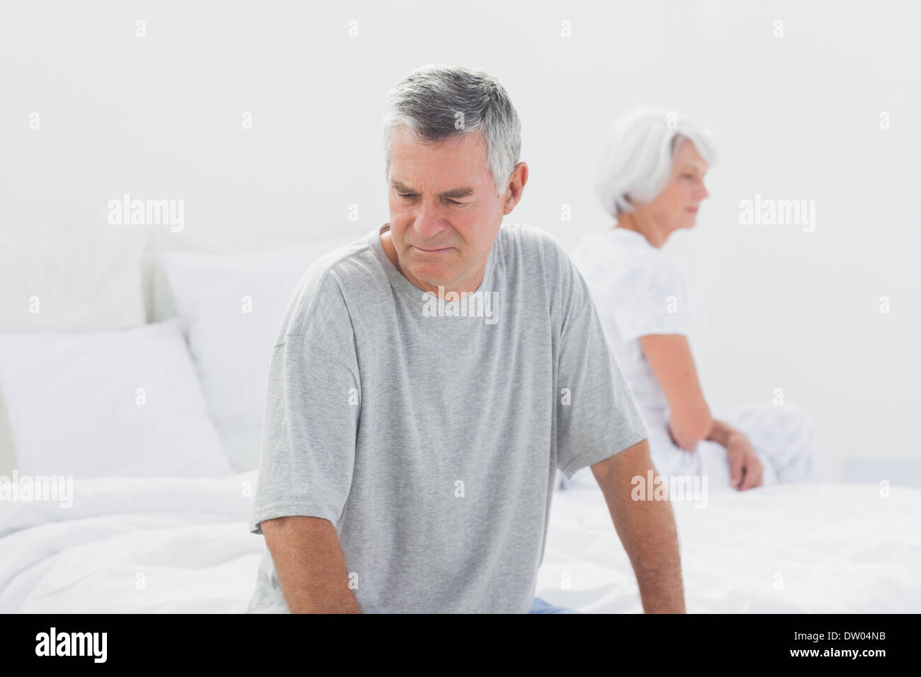 Couple quarreling on white hi-res stock photography and images - Alamy