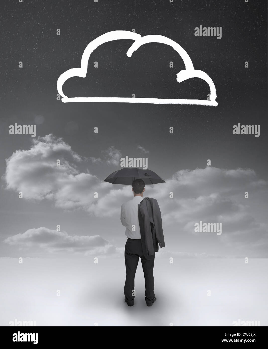 Classy businessman holding cloud hi-res stock photography and images ...