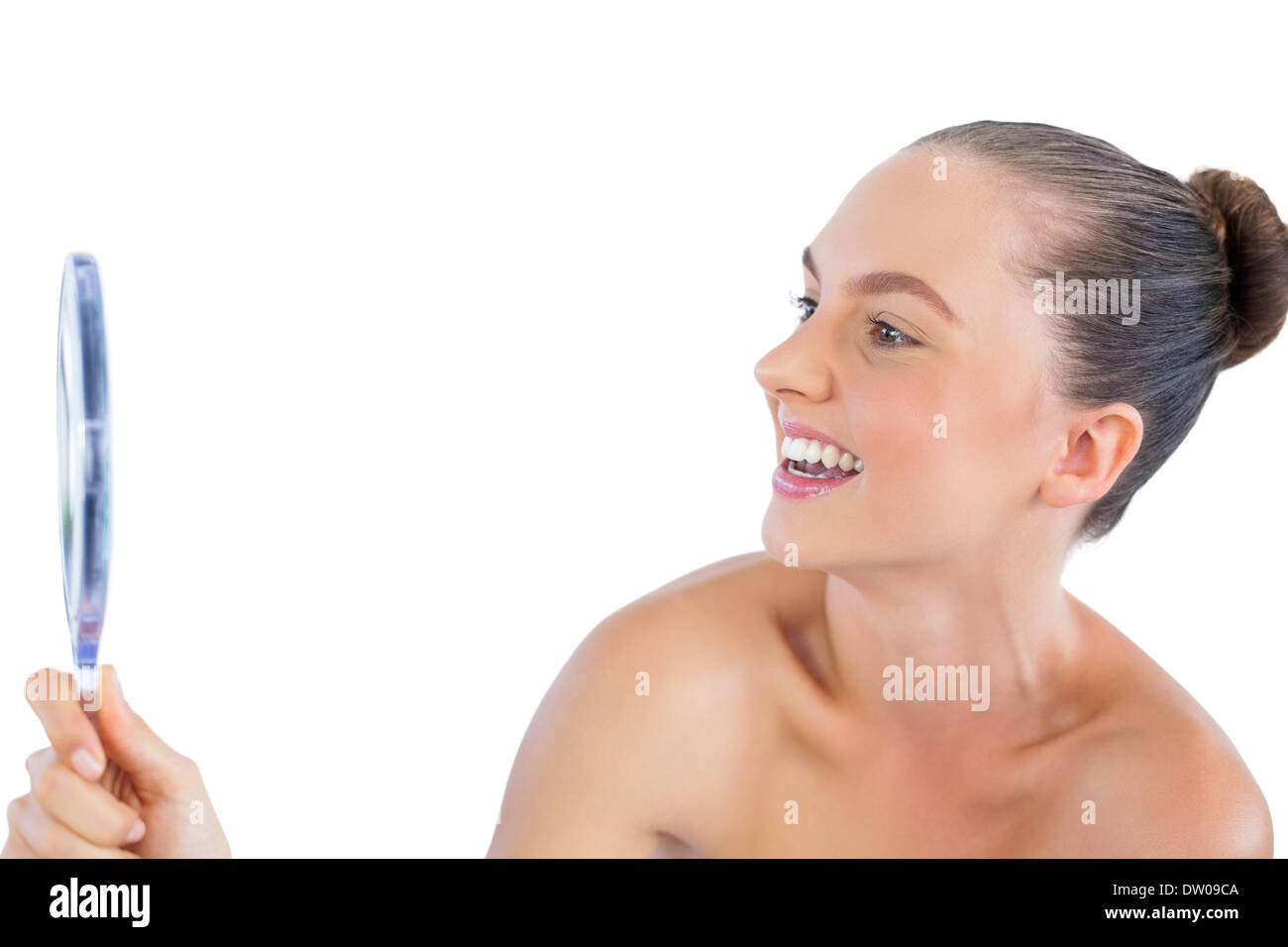 Hand holding out mirror hi-res stock photography and images - Alamy