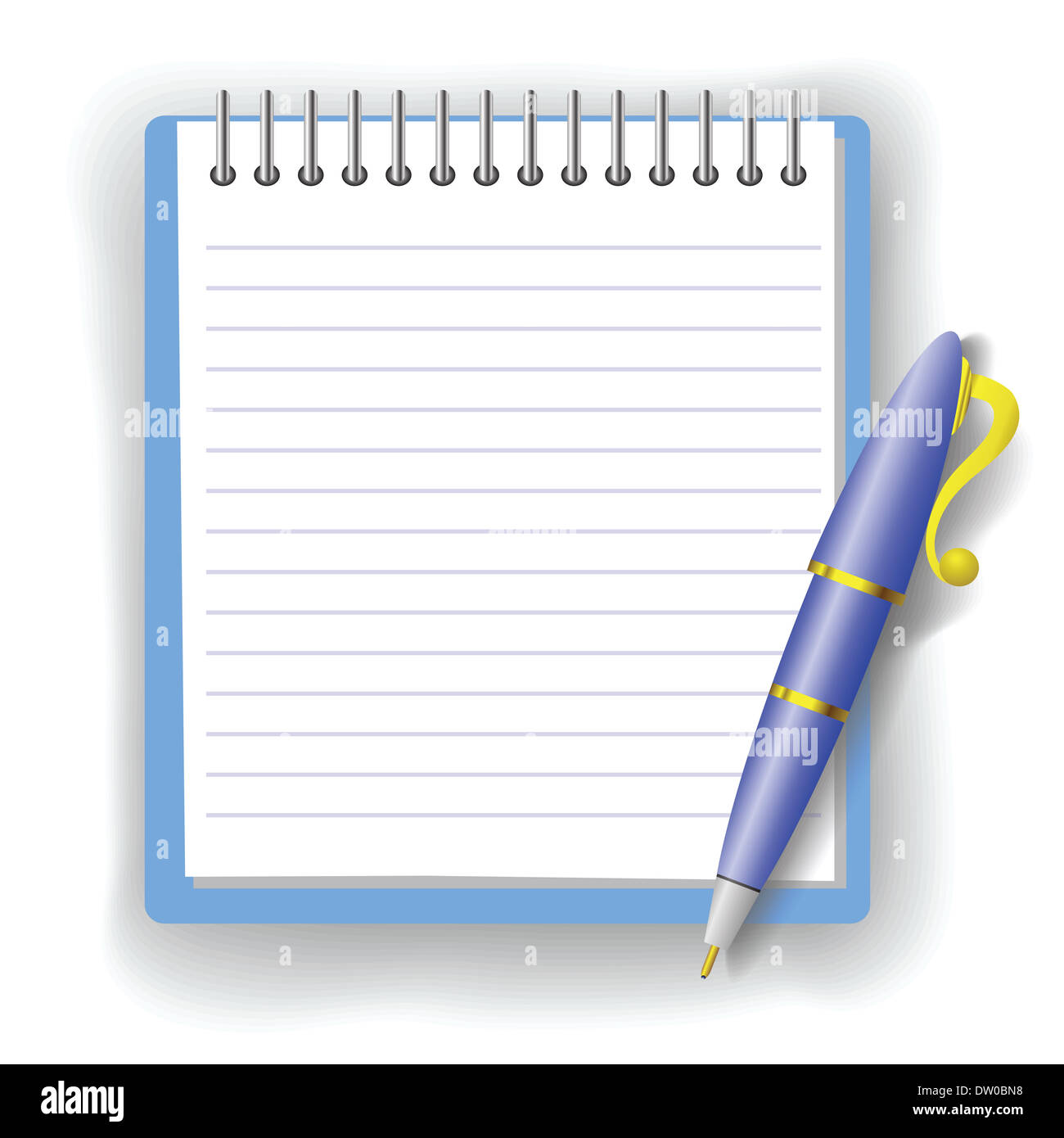 pen and notepad Stock Photo - Alamy