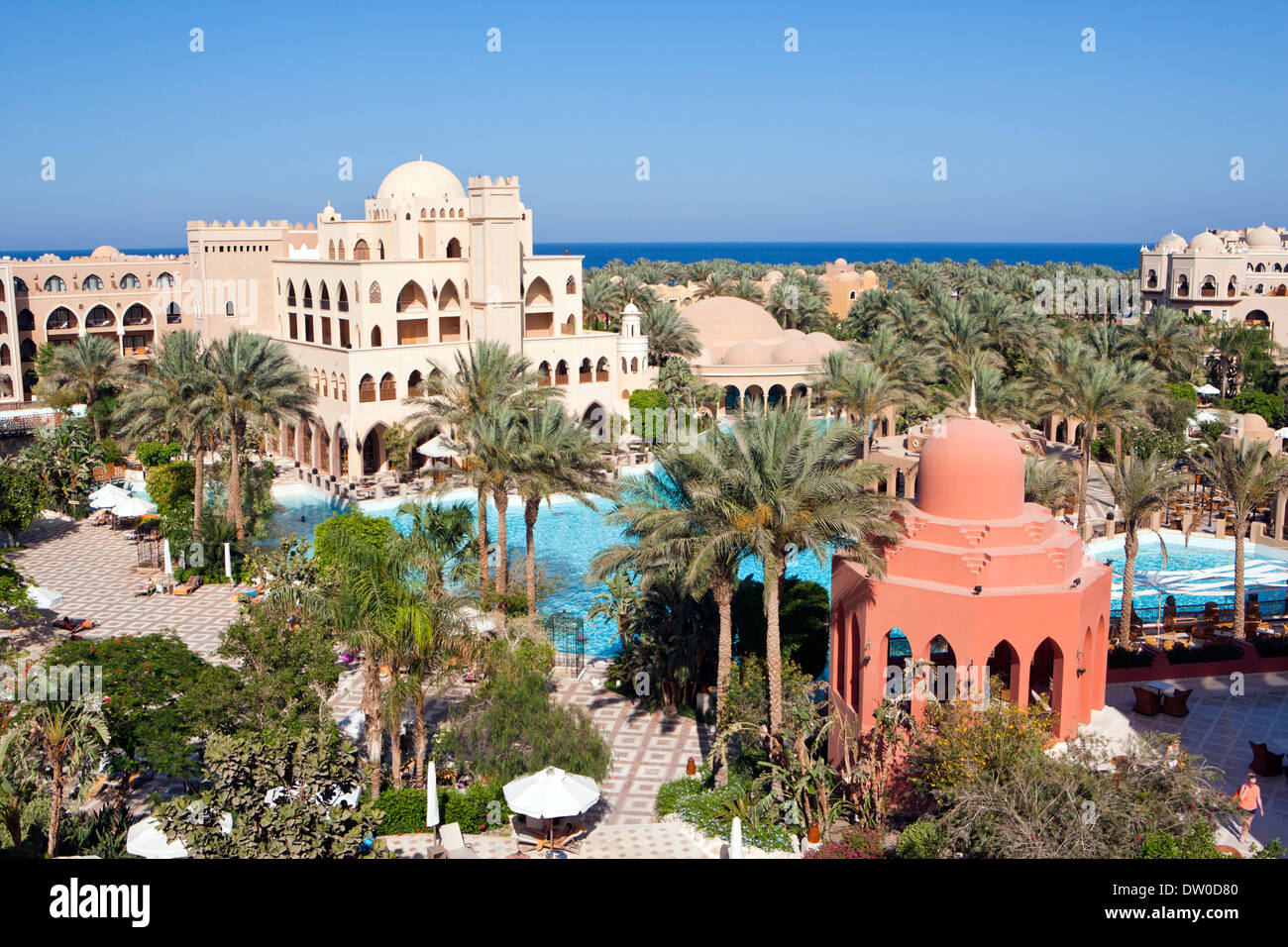 View over The Makadi Palace Hotel Egypt Stock Photo